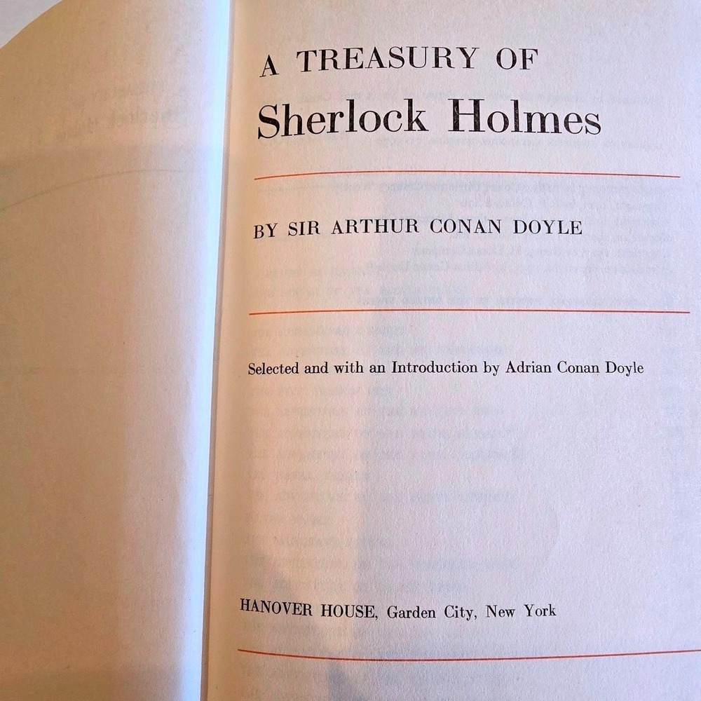 1955 A Treasury of Sherlock Holmes Arthur Conan Doyle Hardcover Book‎ VTG Rare - Picture 8 of 14